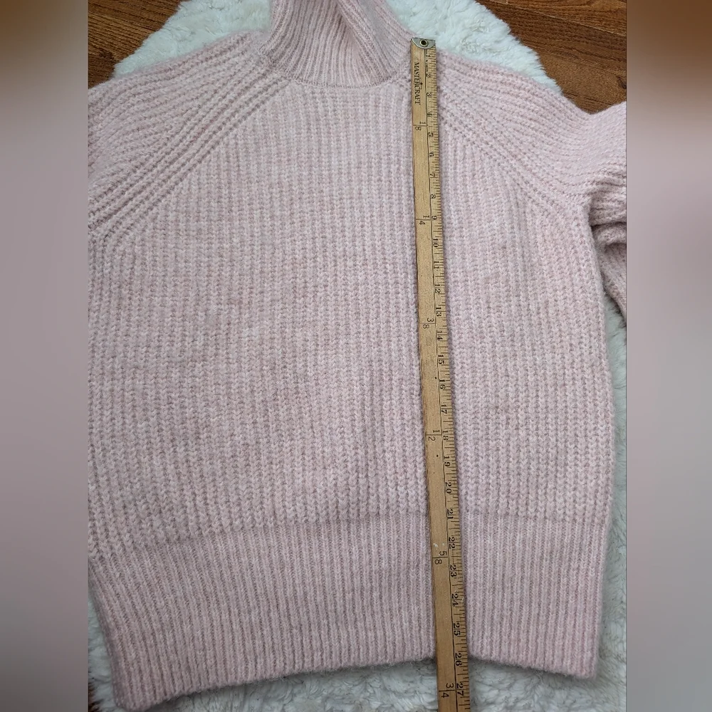 Zara Oversized Pink Turtleneck Knit Sweater Small - Picture 8 of 10